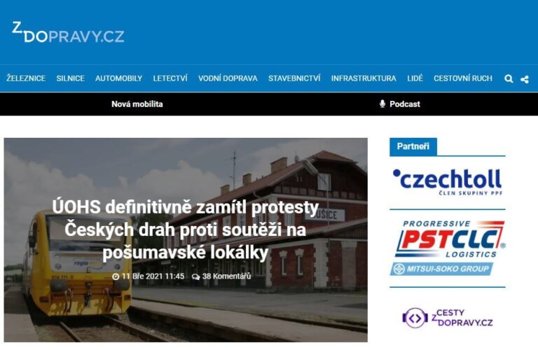 PST CLC se stalo partnerem internetového magazínu ZDopravy.cz